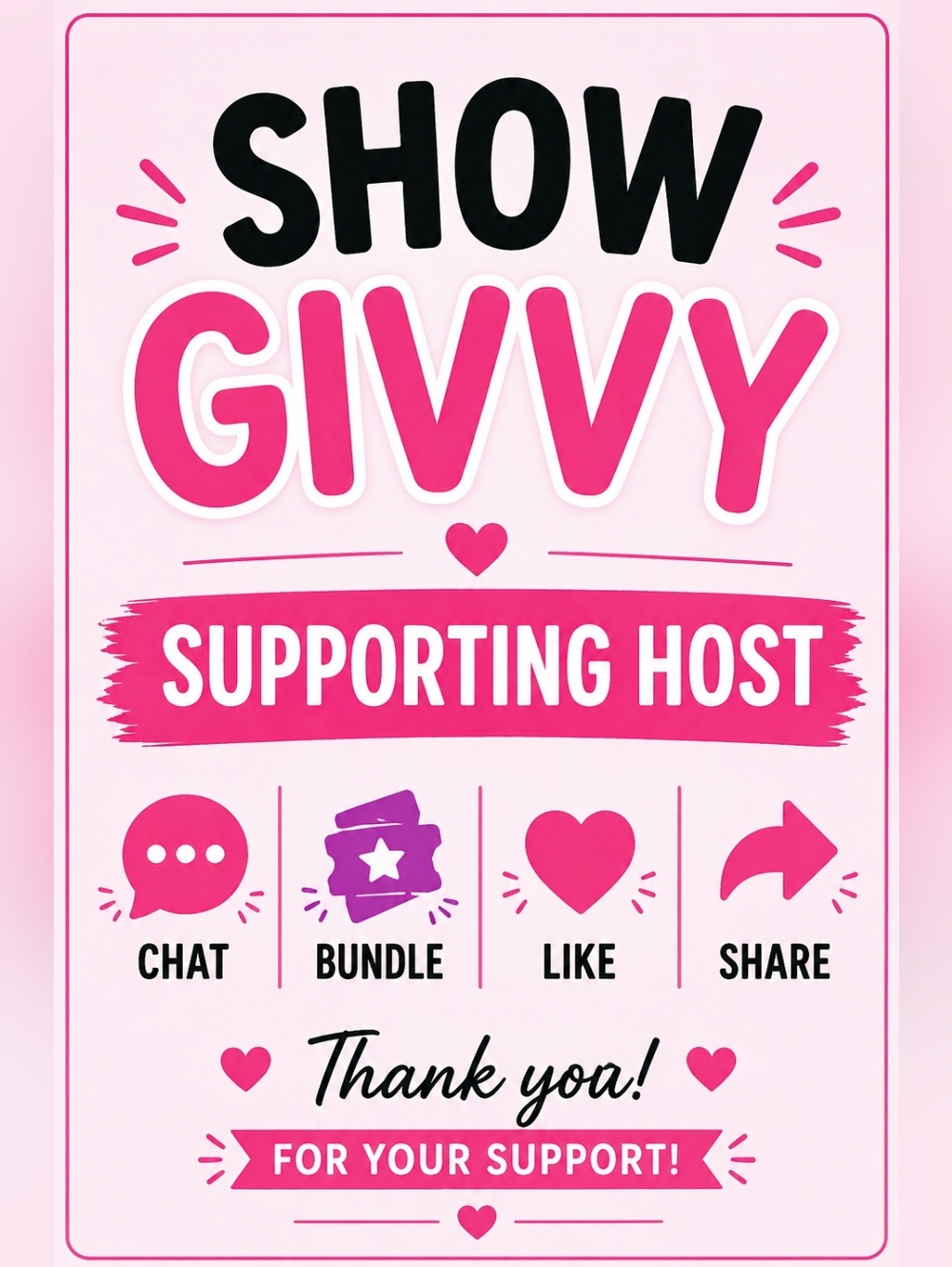 Show Givvy To Support Host Share Show